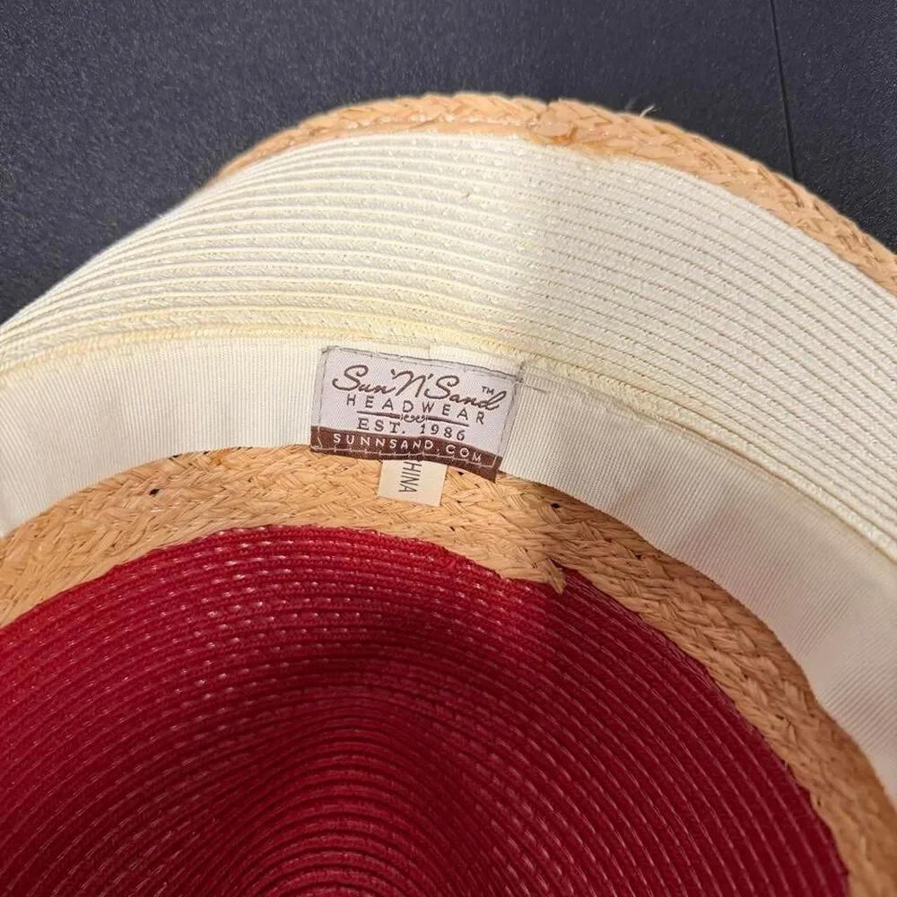Unbranded Women's Red and Burgundy Hat